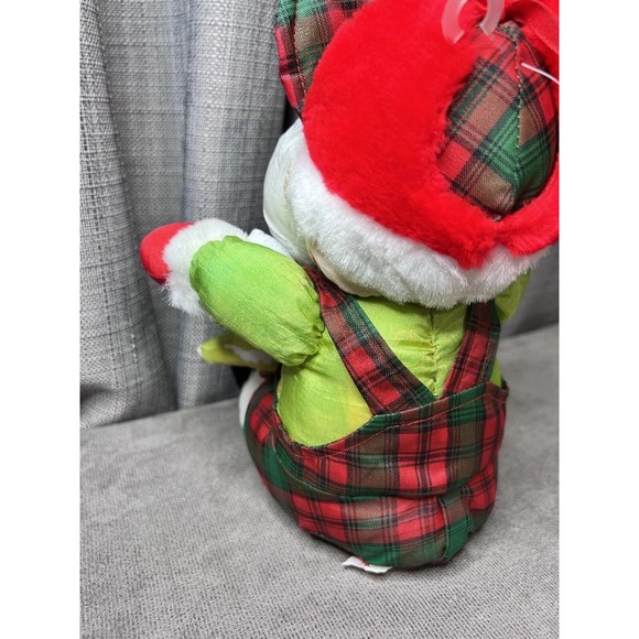 Trendmasters Nylon Santa Claus VTG Plush Lumber Jack Hunting Parachute Plaid 12” - Picture 11 of 13